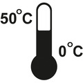 Curver: Min. 0 °C, maks. 50 °C.
